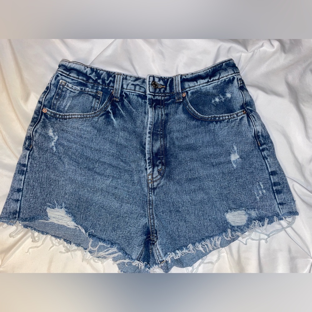 Wild Fable Blue High Waist Denim Shorts